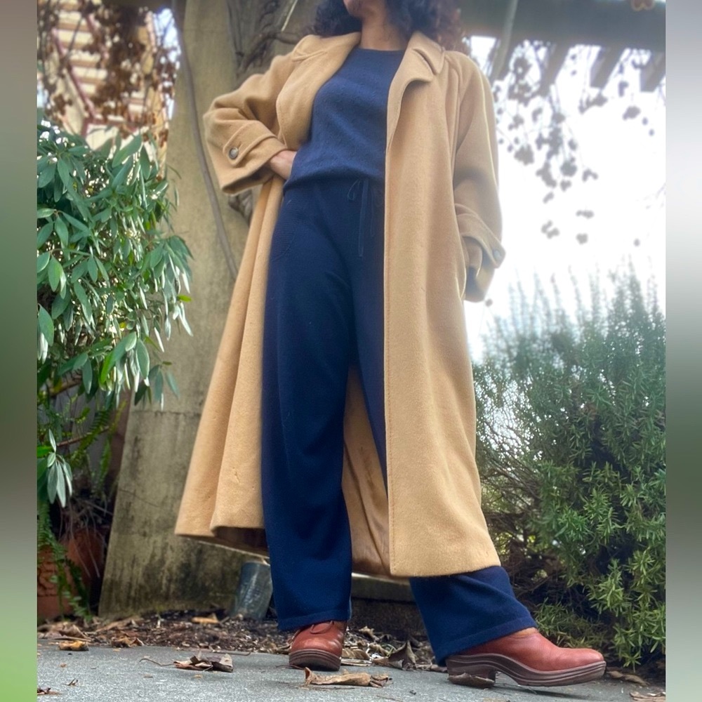 Saks Fifth Avenue Vintage 100% Camel Coat with Belt